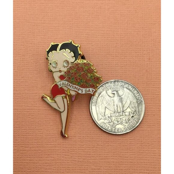 Betty Boop Valentine's Day Limited Edition Pin Brooch Hearst Fleischer Vtg 2003 - Picture 2 of 5